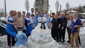 Limerick nursing home staff make snowman and snownurse for residents