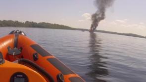 Five rescued from cruiser on fire in Lough Derg