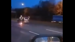Man spotted dangerously riding e-scooter down busy M50