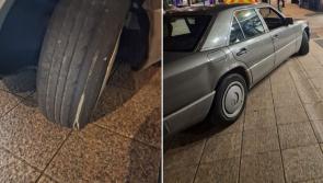 Garda&iacute; seize vehicle with defective tyres and other violations on busy shopping street