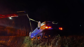 Motorist whose car overturned in ditch arrested on suspicion of drink driving