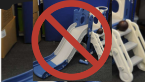 Major risk of injury prompts 'immediate' recall of children's slide sold to Irish parents