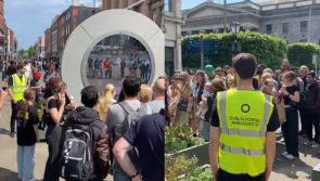 WATCH: Dublin 'portal' to New York opens again with set hours and security