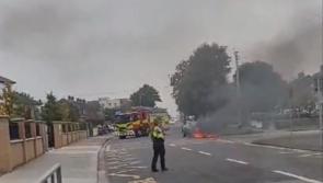 Major road near busy Dublin hospital blocked as firefighters tackle Coolock car blaze