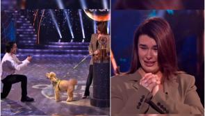 WATCH: Moment Jake Carter proposes to Karen Byrne on RTE Dancing With The Stars set