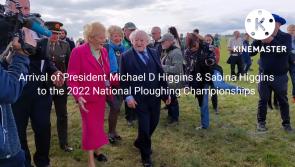 WATCH: President Higgins receives warm welcome on Day 1 of Ploughing 2022