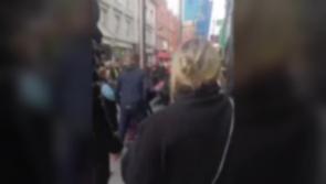 WATCH: Shocking footage of group assault on major Dublin city shopping street as man arrested