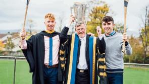 Liam MacCarthy Cup visits Mary Immaculate College as hurlers honoured at grads