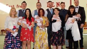 Babes in arms: Limerick quads are baptised