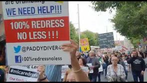 WATCH: Thousands of mica protesters march through Dublin in bid for 100% redress scheme