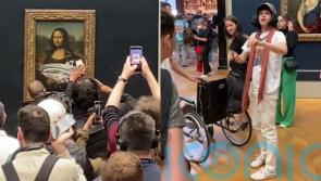 WATCH: Man disguised as woman in wheelchair hurls cake at Mona Lisa