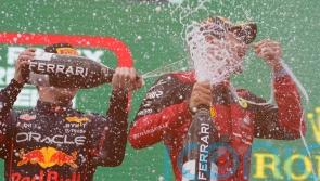 Charles Leclerc edges out Max Verstappen as Carlos Sainz escapes burning Ferrari