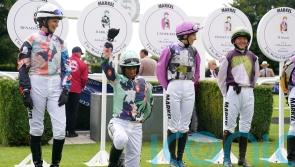 Winning charity-race rider takes the knee at Goodwood