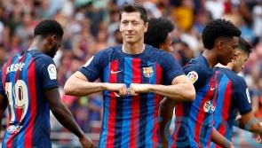 Robert Lewandowski hot streak continues as Barcelona go top of LaLiga