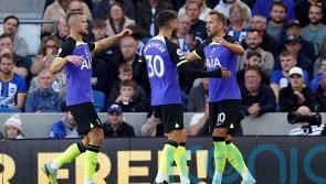 Harry Kane nets first-half header as Tottenham end tough week with Brighton win
