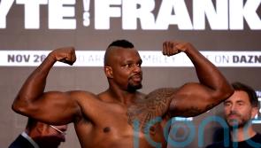 Dillian Whyte weighs in half a stone lighter than Jermaine Franklin