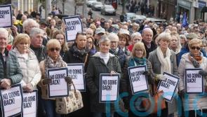 Crowds gather in Omagh to demand an end to violence after police officer&rsquo;s shooting