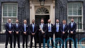 Rishi Sunak plays garden cricket with England T20 World Cup winners