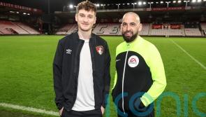 Referee Gary Parsons shares experience with fellow cancer survivor David Brooks