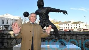 Pat Jennings attends statue unveiling two days after being taken to hospital