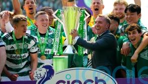 A brilliant day: Brendan Rodgers savours moment as Celtic awarded league trophy
