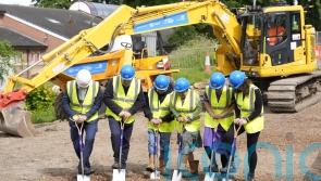 Rob Burrow &lsquo;looking down&rsquo; at emotional groundbreaking for MND centre &ndash; family