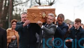 Patrick Kielty carries mother&rsquo;s coffin as mourners gather for funeral