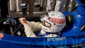 Sir Jackie Stewart drives F1 car one last time in support of dementia charity