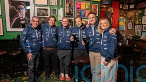 Celebrities embark on 555-mile cycle for MND research and deliver Lions match ball