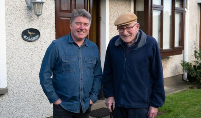 Pat Shortt with his father Christy during the filming of Who Do You Think You Are for RTE 