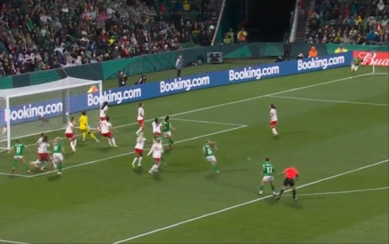 WATCH: Ireland's Katie McCabe scores spectacular corner kick goal against Canada in World Cup