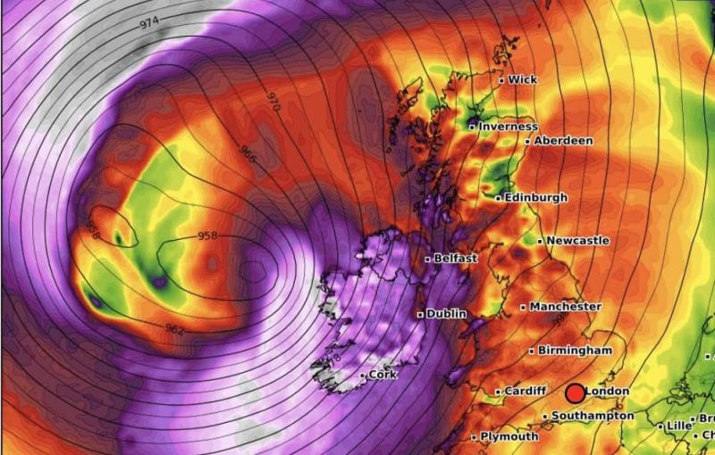 Storm Kathleen could cause damage as 130km/h winds rip through Ireland
