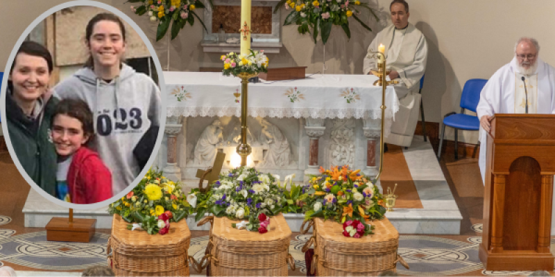 'My world is so empty' - Man tells funeral of wife and daughters killed in Mayo crash