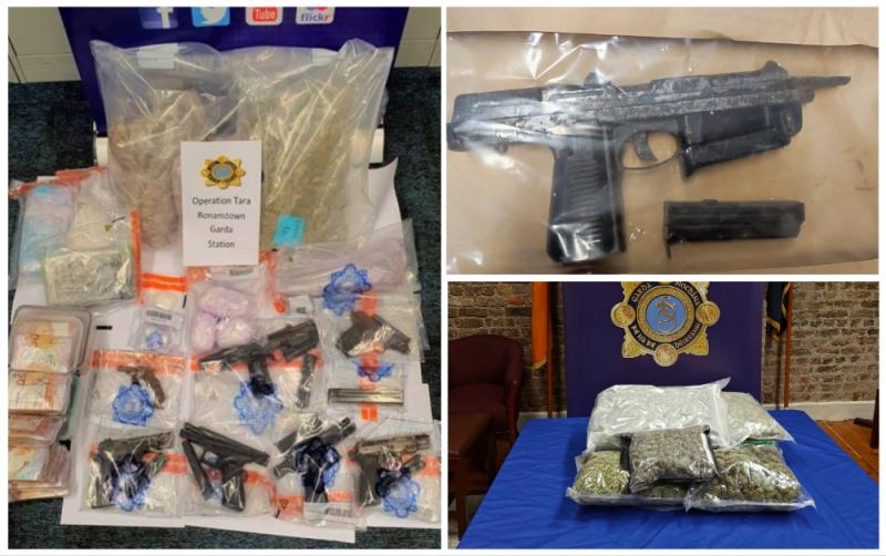 Garda&iacute; seize ten guns, over &euro;5m worth of drugs and cash in series of Dublin raids 