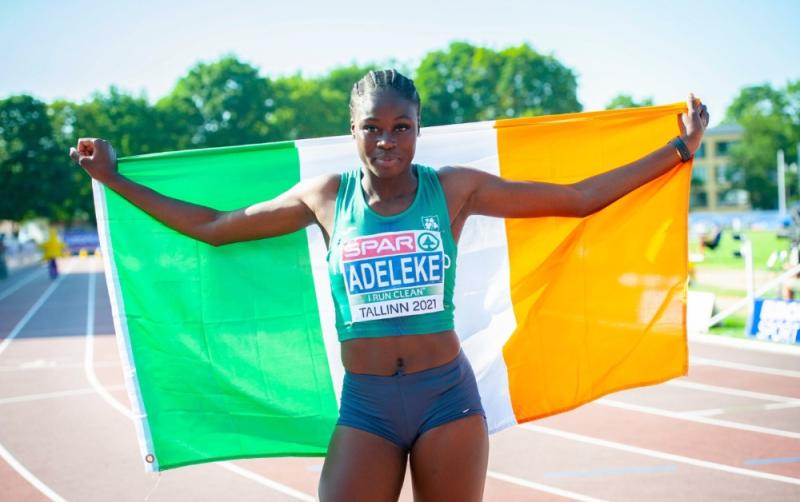WATCH: Rhasidat Adeleke cruises to first place finish in 100m race against former medallist