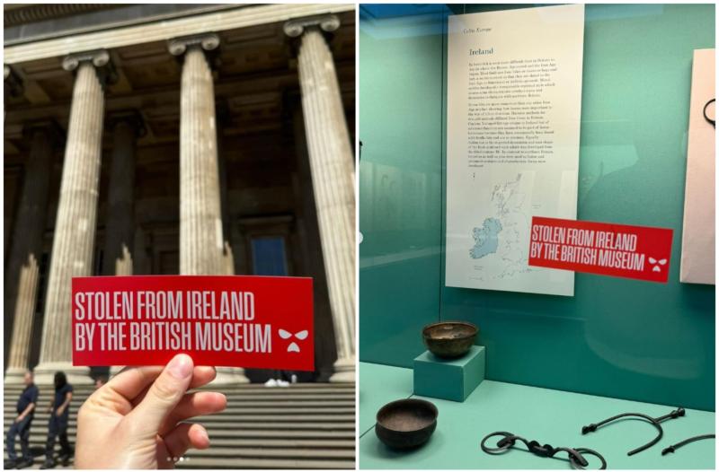 'Full of stolen treasures' - Kneecap mark British Museum with 'stolen from Ireland' stickers