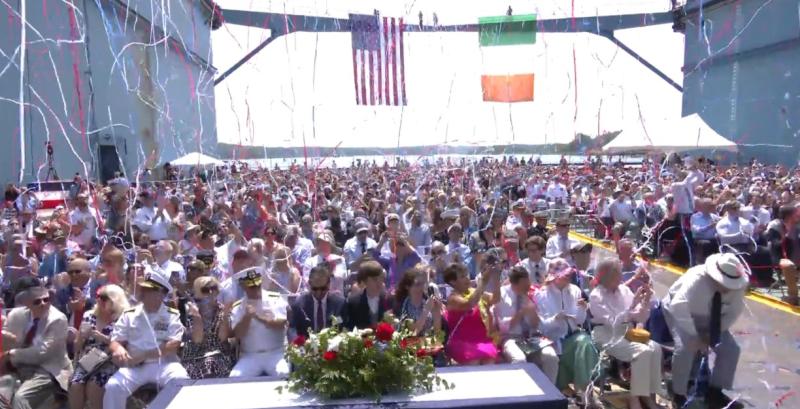 US Navy ship formally christened in honour of Irish man &lsquo;born to be a Marine&rsquo;