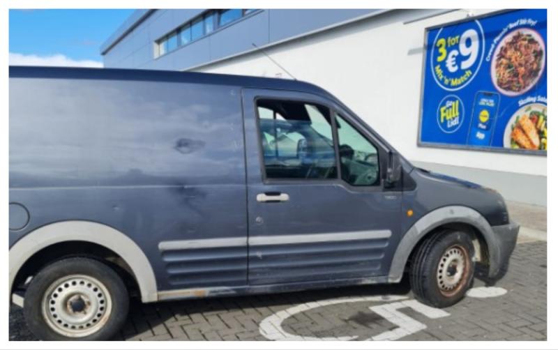Garda&iacute; seize van parked illegally in disabled space without tax or insurance