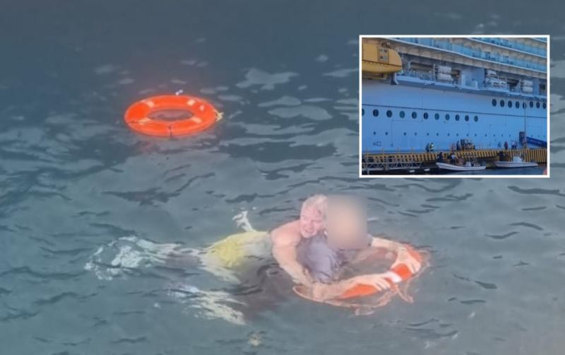 Irish firefighter 'sprang into action' to save woman from drowning after falling off ship in Honduras