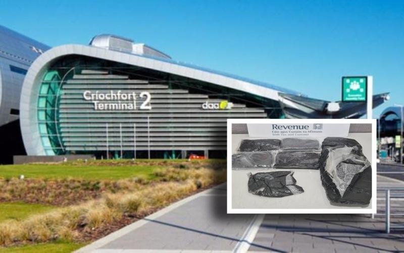 Man arrested as kilos of cocaine discovered hidden in passenger's luggage at Dublin Airport