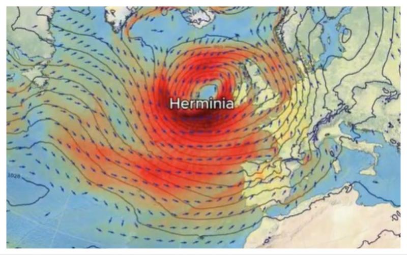 Storm Herminia set to hit Ireland in coming days following wrath of Storm &Eacute;owyn