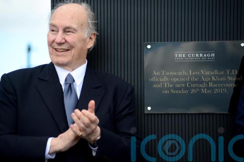 The Aga Khan at the opening of the Stand in his name at the Curragh Racecourse in May 2019