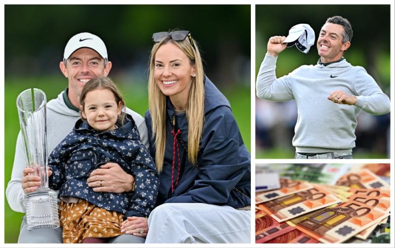 Rory McIlroy's Irish Open prize money revealed as he pockets stunning seven-figure payday