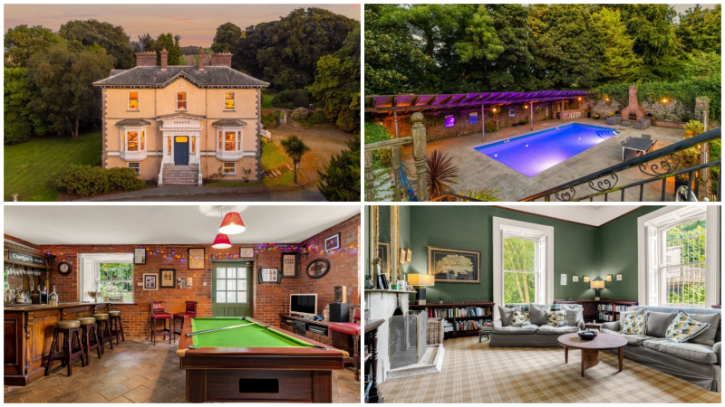 PICTURES: Inside the stunning period-style mansion with lavish bar and swimming pool 