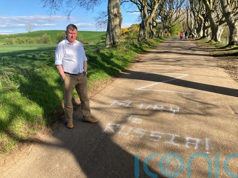 Northern Irish police investigate pro-Russian graffiti at Game of Thrones site