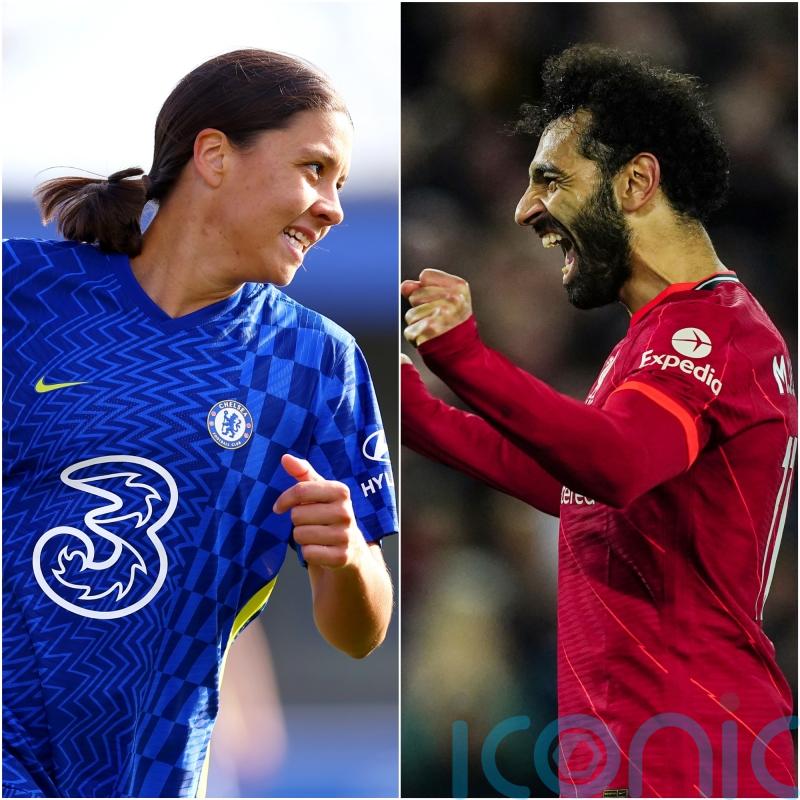 Chelsea&rsquo;s Sam Kerr and Liverpool&rsquo;s Mohamed Salah take top honours at PFA awards