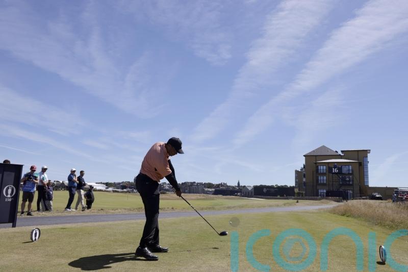 Tiger Woods turns on the style during practice round at St Andrews