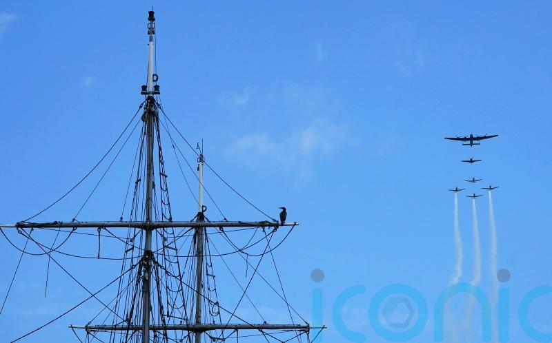 Second World War planes fly over Dublin as part of Irish Air Corps Veterans Day