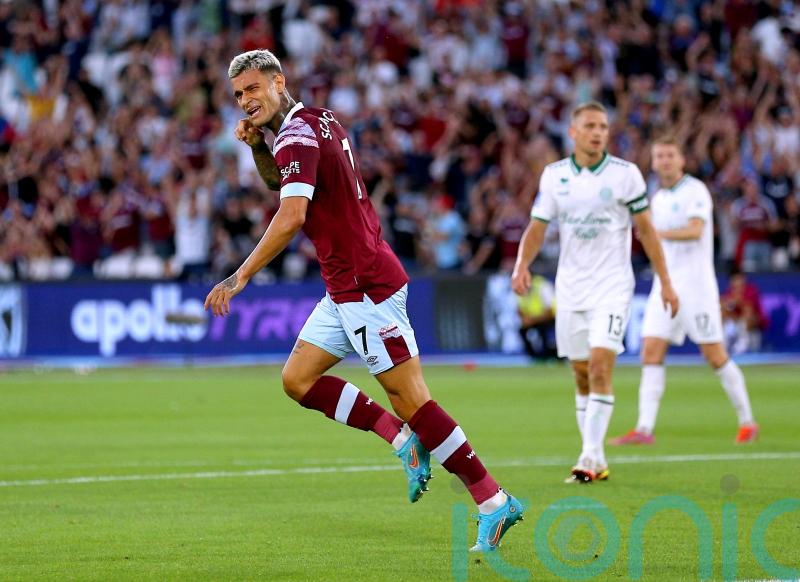 Gianluca Scamacca opens West Ham account in qualifying win over Viborg