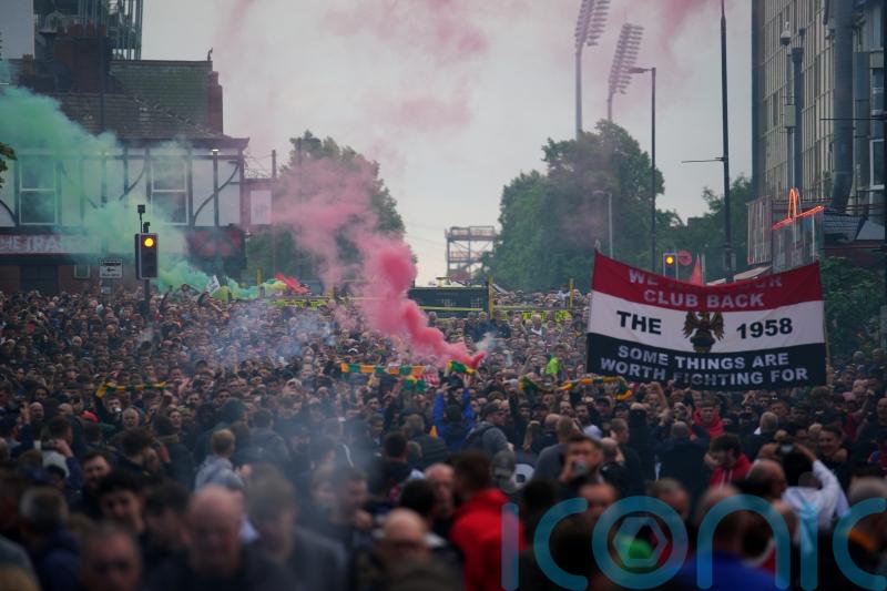 Bus hit by bottles outside Old Trafford was carrying Man Utd-supporting kids